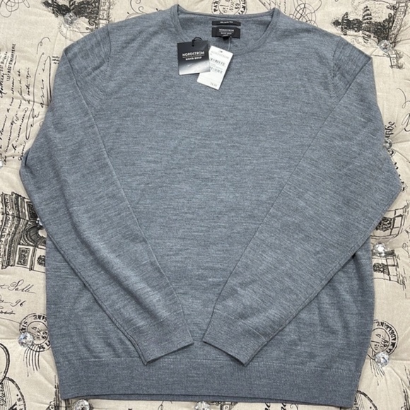 NORDSTROM MEN'S SHOP Crewneck Merino Wool Sweater - Picture 4 of 6